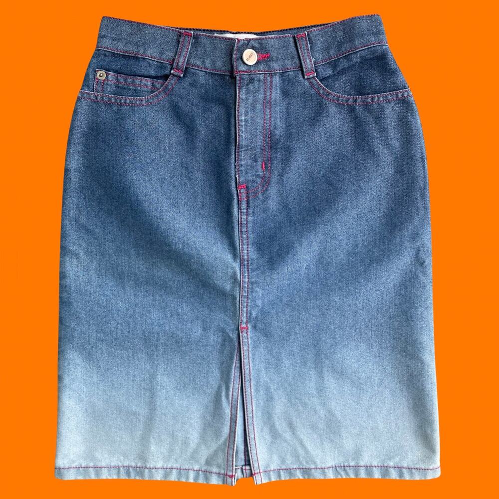 00's vintage denim glittery y2k skirt Size 0